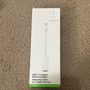 Belkin White USB-C Ethernet Adapter